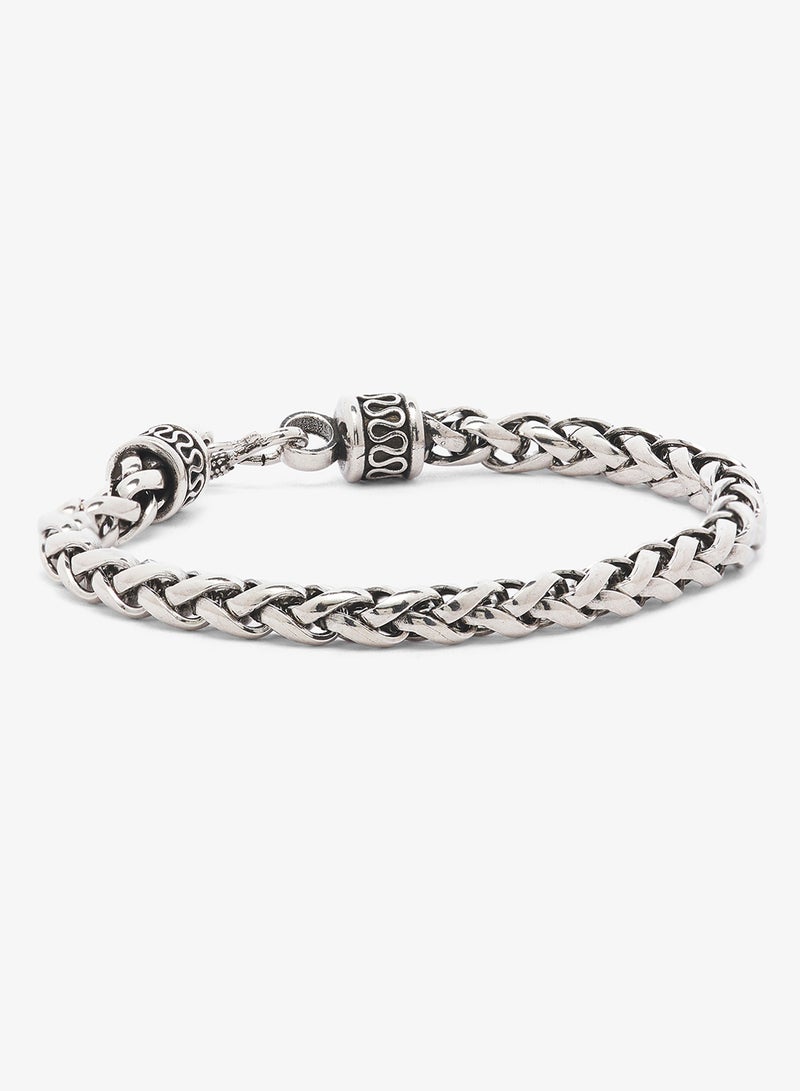 سفنتي فايف سوار فضة استرليني بسلسلة بيزنطية للرجال - Image 1